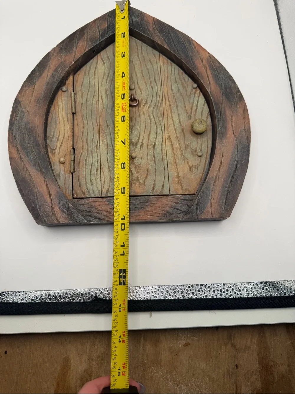 Fairy Door Wall Cabinet Hidden Storage Shelf Woodland Cottage Decor 12”
